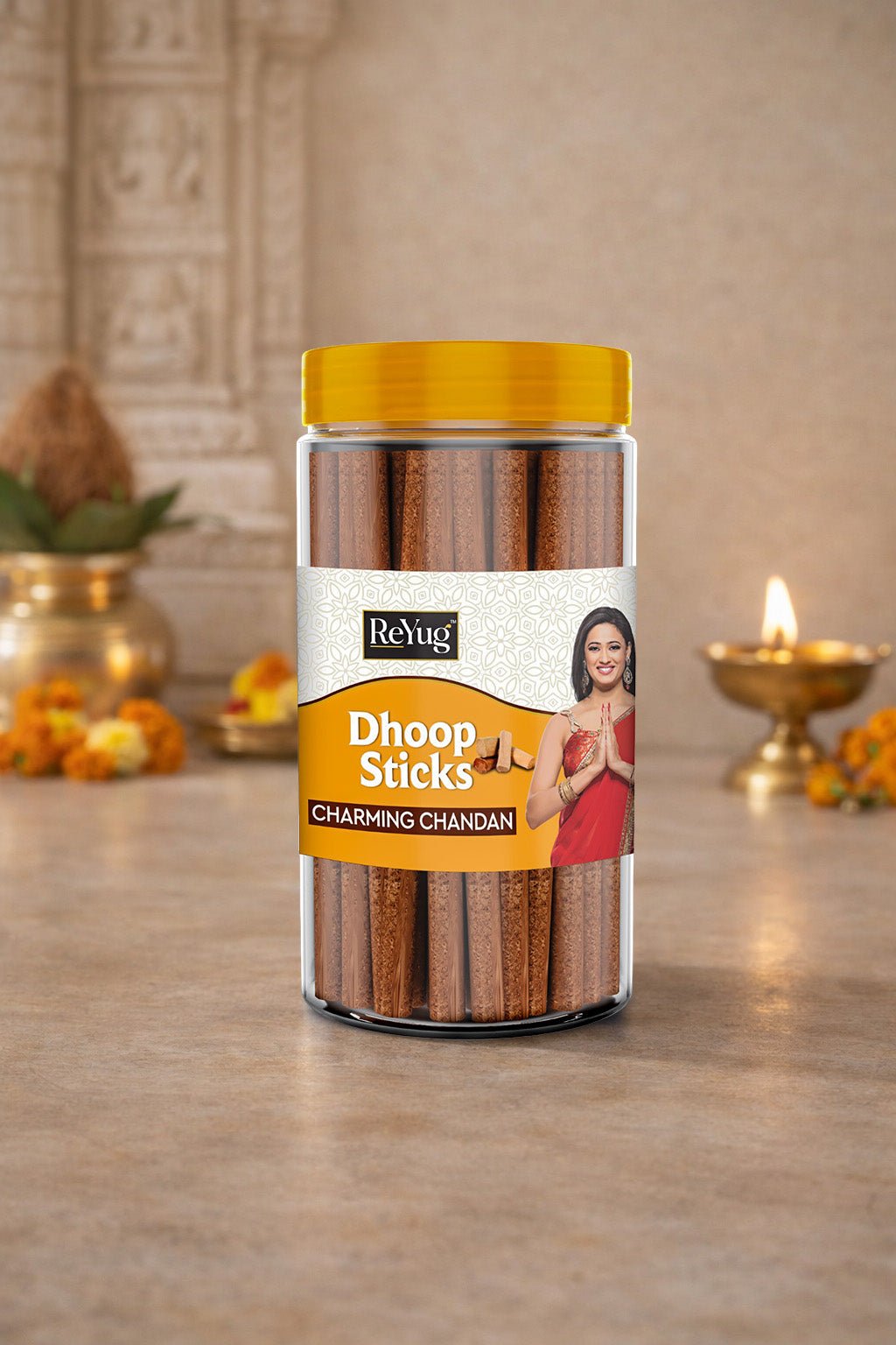 CHARMING CHANDAN - REYUG DHOOP STICK JAR - Reyug