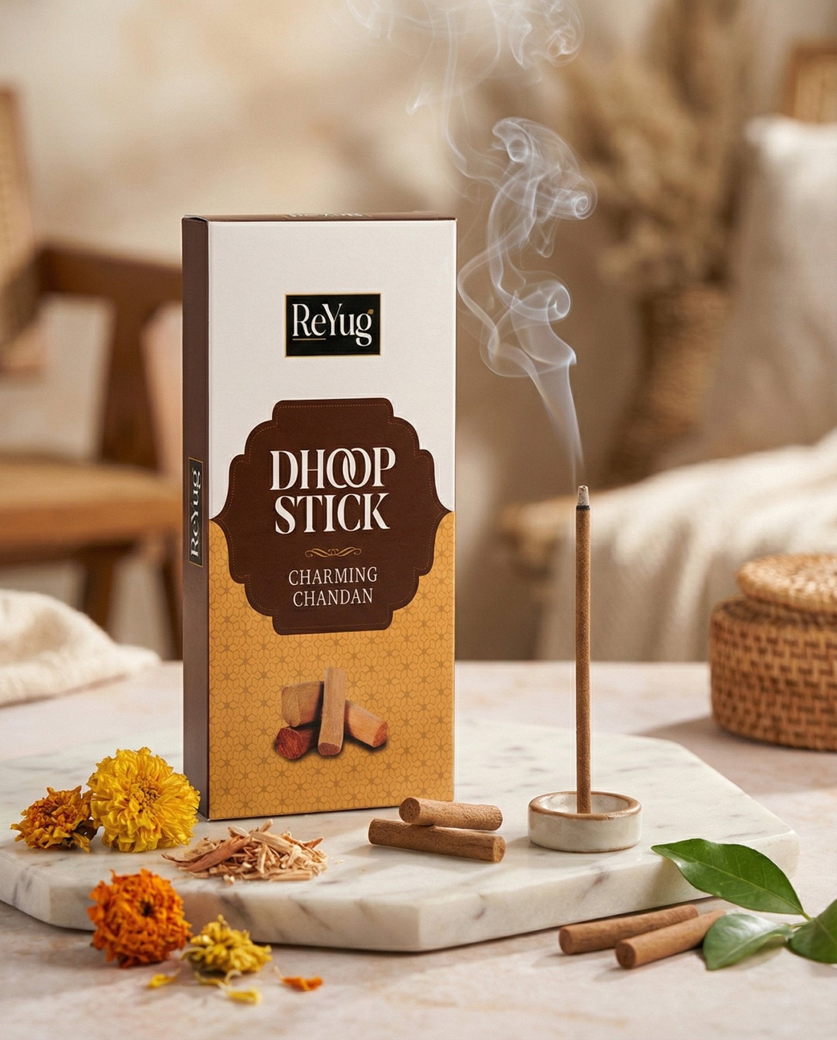CHARMING CHANDAN - REYUG DHOOP STICK (PACK OF 4) - Reyug