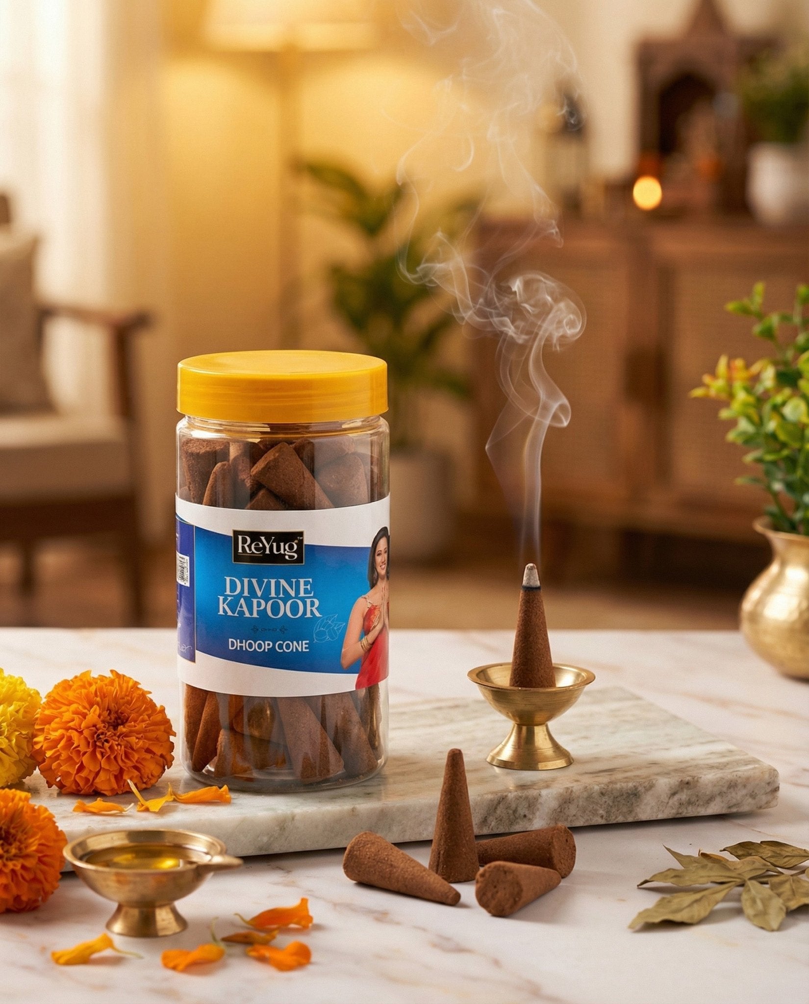 DIVINE KAPUR - REYUG DHOOP CONE JAR - Reyug