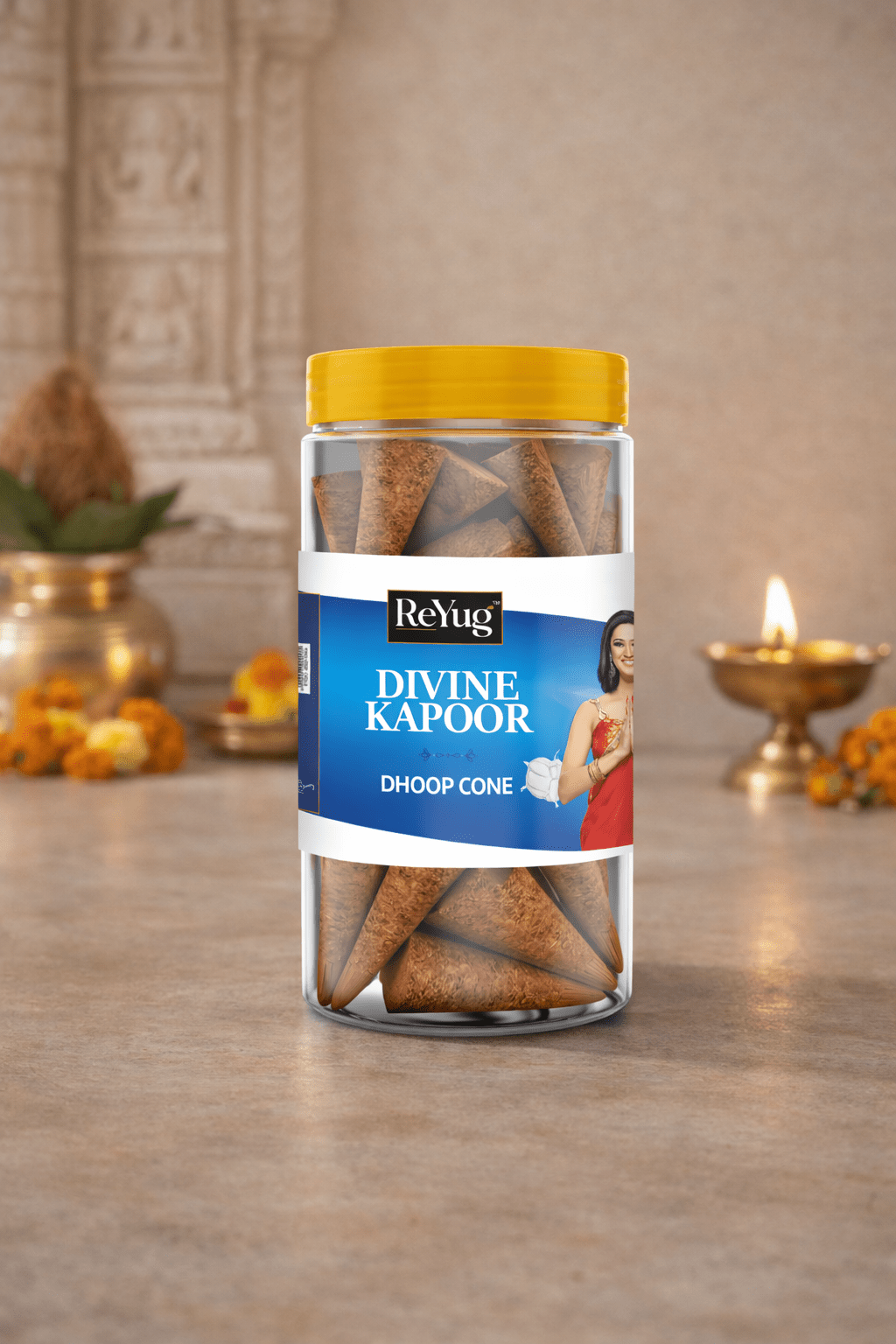 DIVINE KAPUR - REYUG DHOOP CONE JAR - Reyug