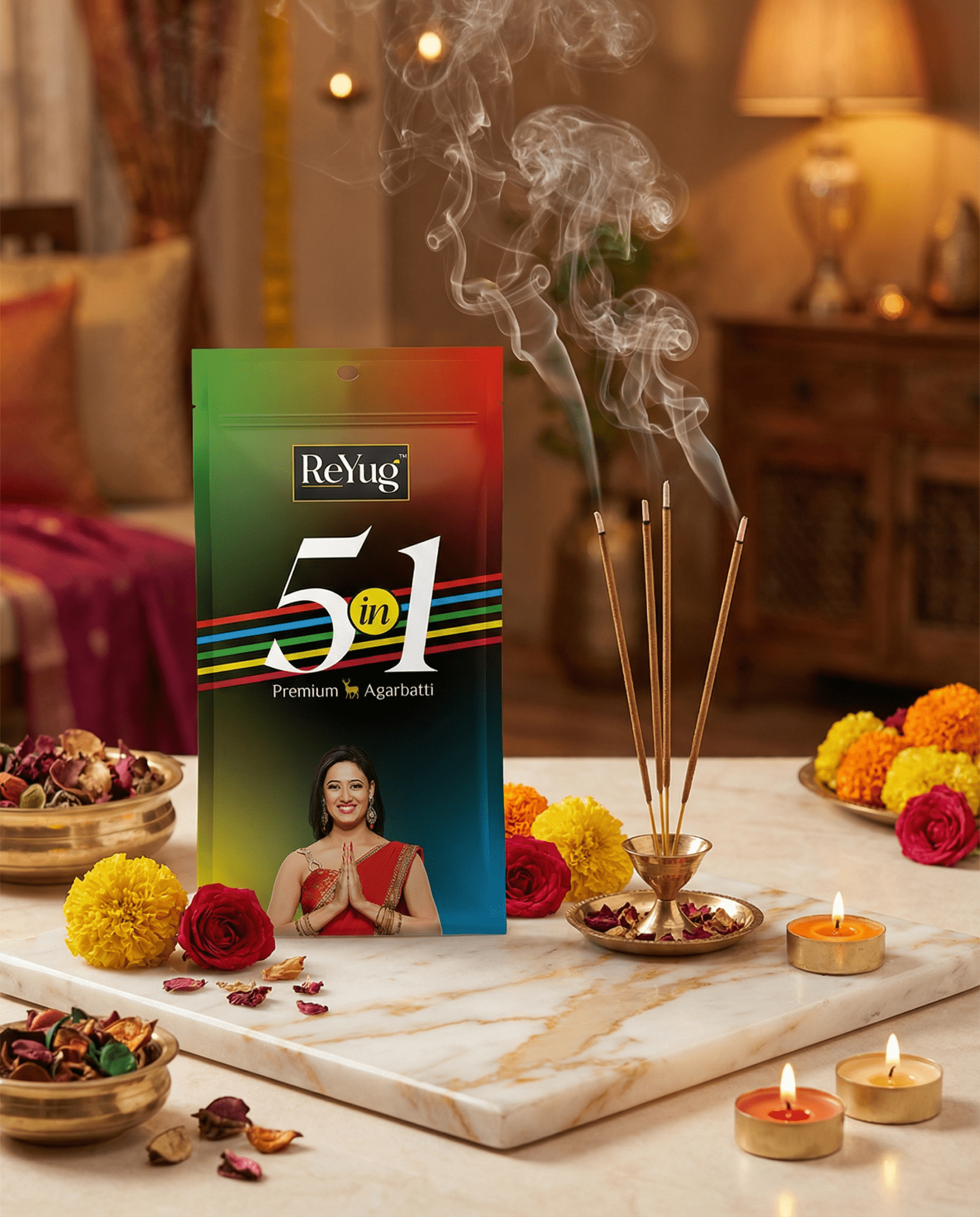 Five Scent Fusion 5 in 1 Premium Agarbatti - Reyug