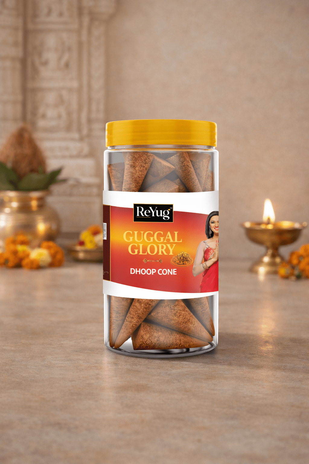 GUGGAL GLORY - REYUG DHOOP CONE JAR - Reyug