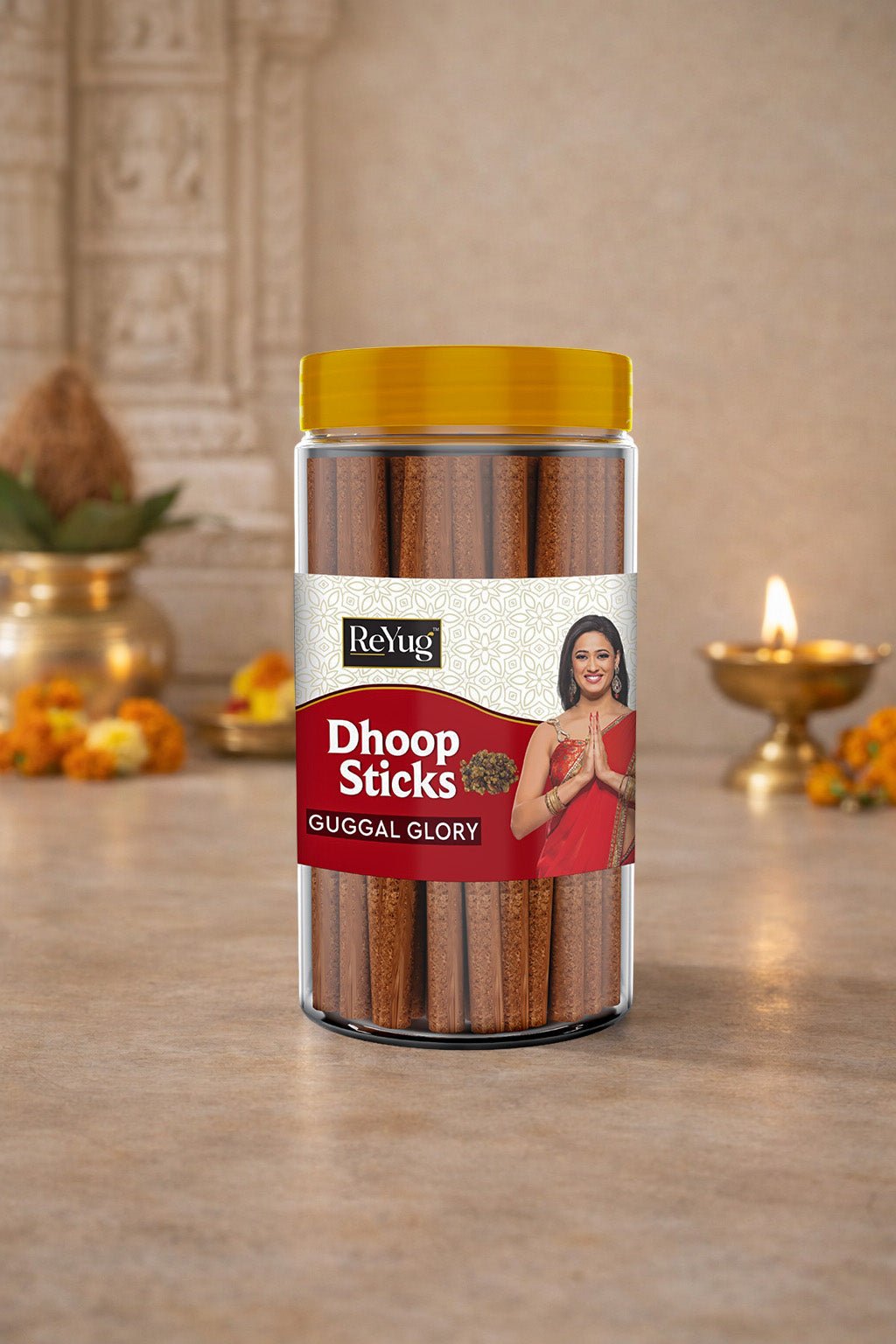 GUGGAL GLORY - REYUG DHOOP STICK JAR - Reyug