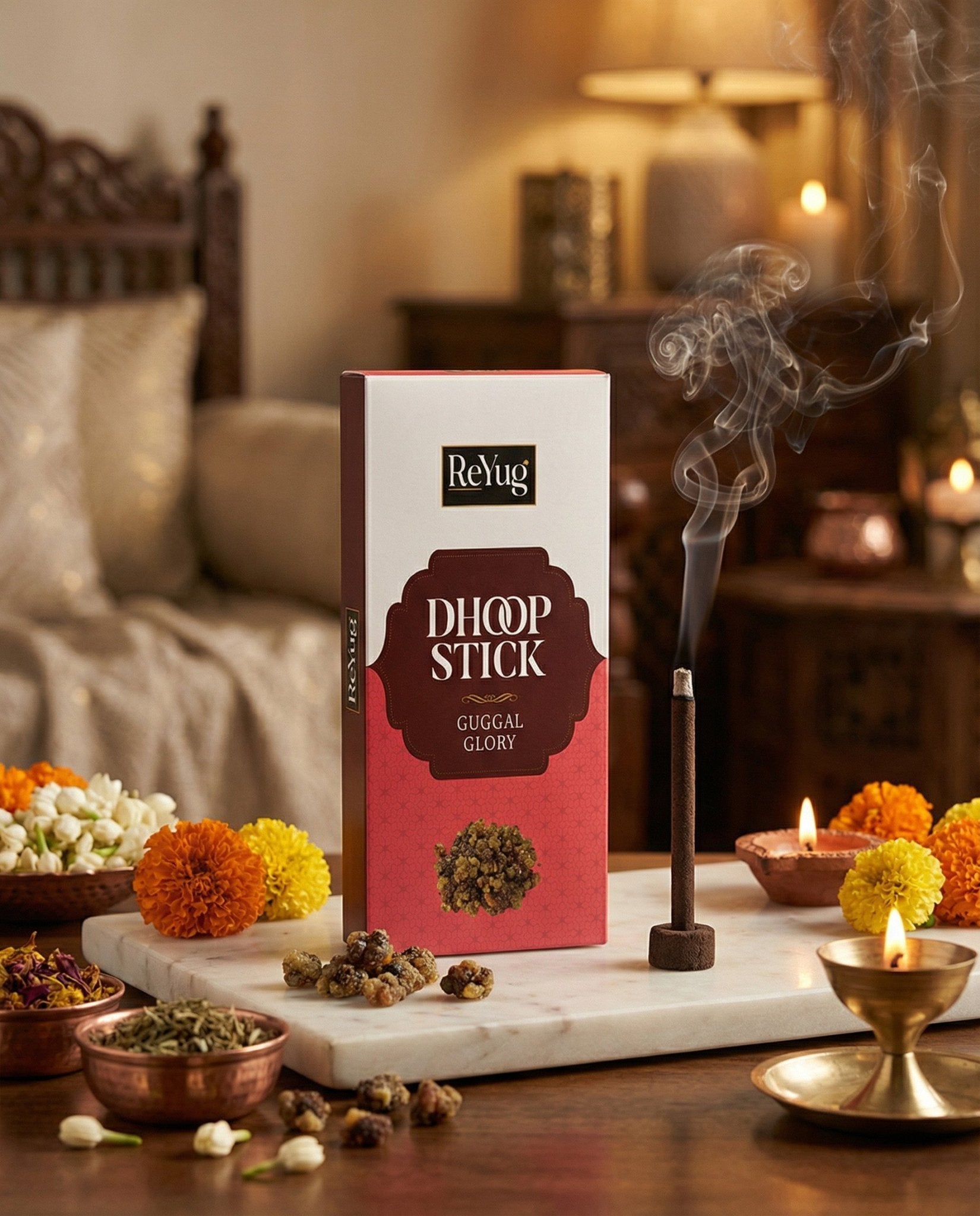 GUGGAL GLORY - REYUG DHOOP STICK (PACK OF 4) - Reyug