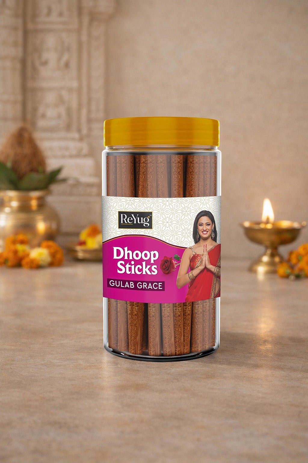 GULAB GRACE - REYUG DHOOP STICK JAR - Reyug