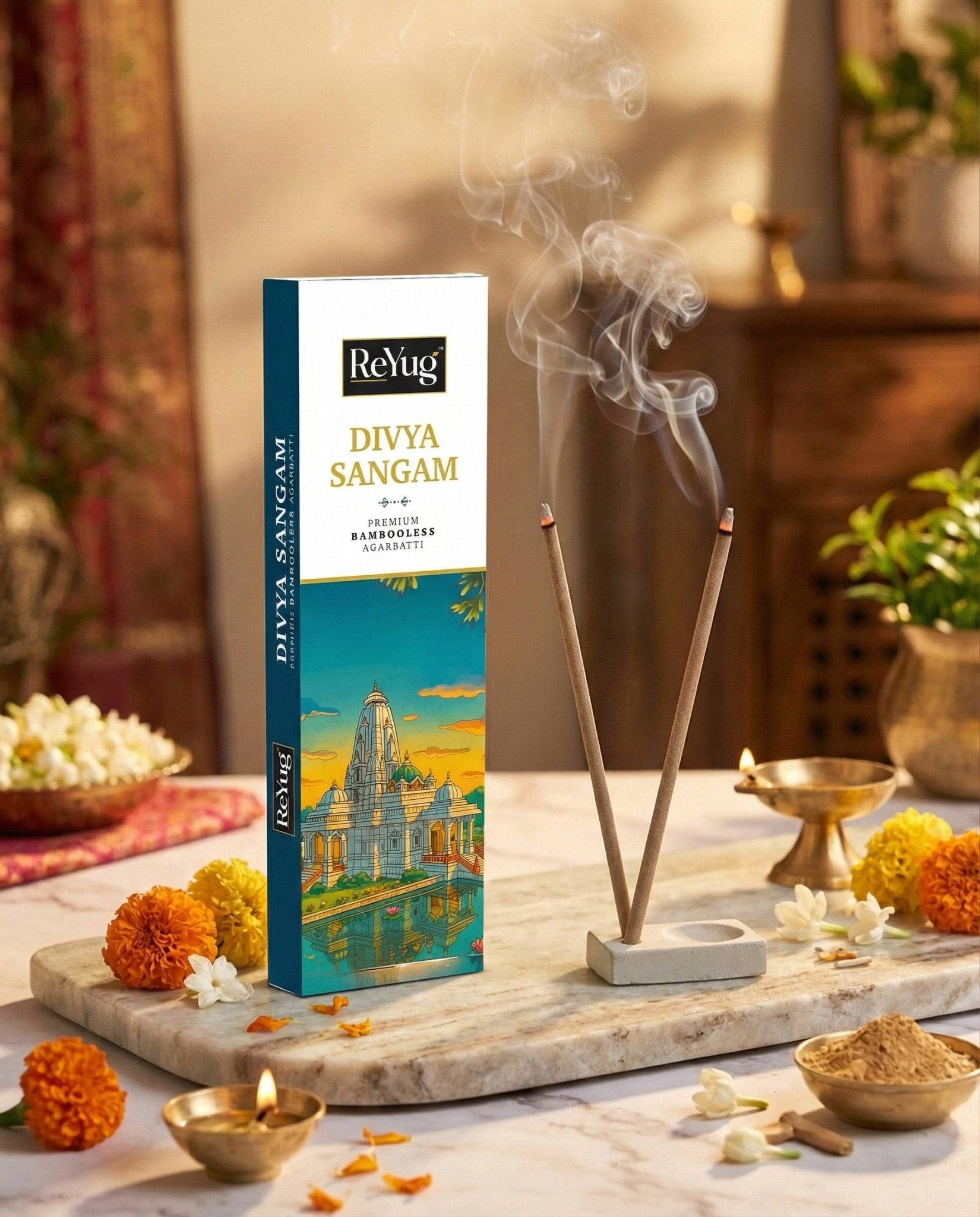 REYUG BAMBOOLESS INCENSE STICKS - DIVYA SANGAM - Reyug