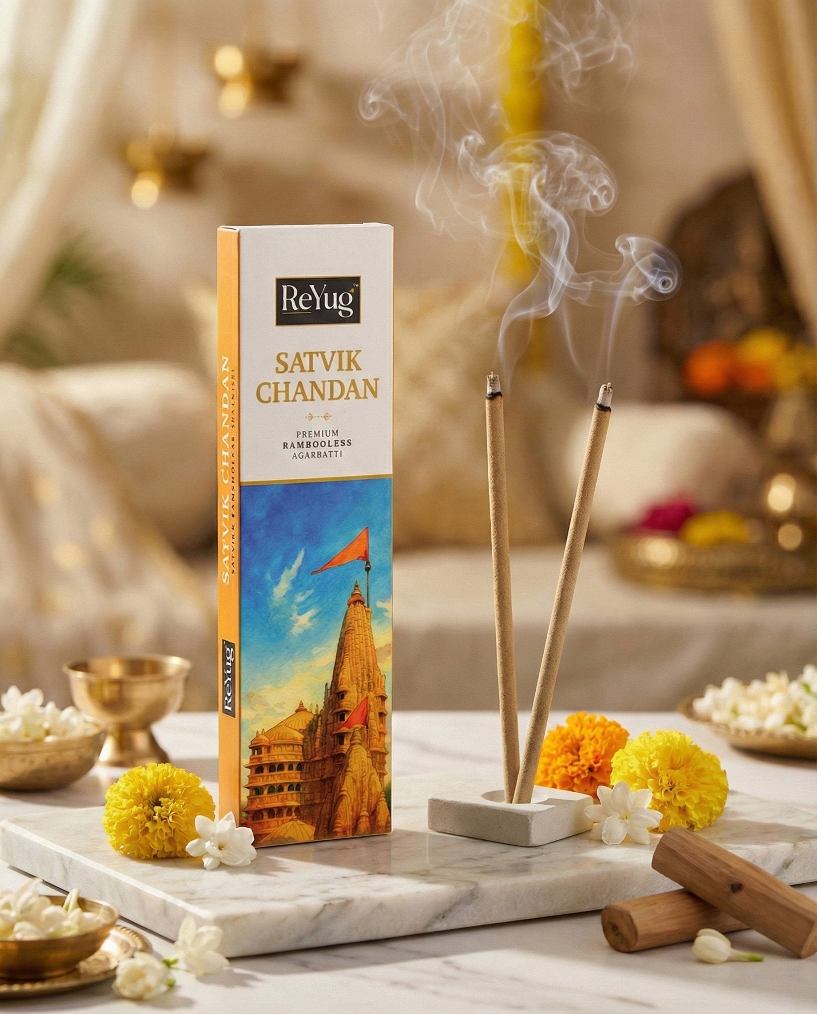 REYUG BAMBOOLESS INCENSE STICKS - SATVIK CHANDAN - Reyug